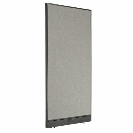 INTERION BY GLOBAL INDUSTRIAL Interion Electric Office Partition Panel, 36-1/4inW x 100inH, Gray 695788EGY